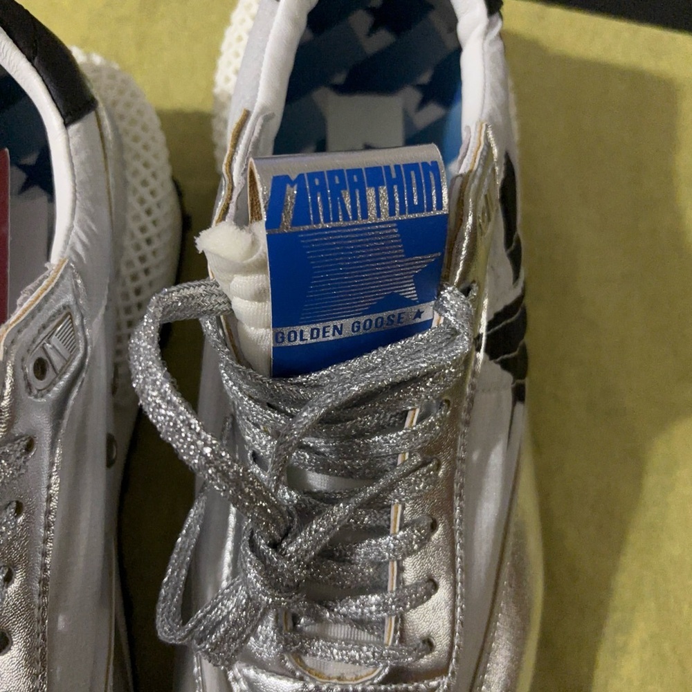GOLDEN GOOSE Marathon Leather-Trimmed Ripstop Sneakers 12 Cm 28.6 - Picture 10 of 16